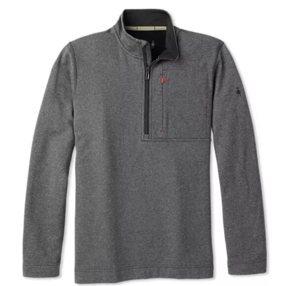 Smartwool Men's Marino Sport Fleece 1/2 Zip in Charcoal Heather Size Large